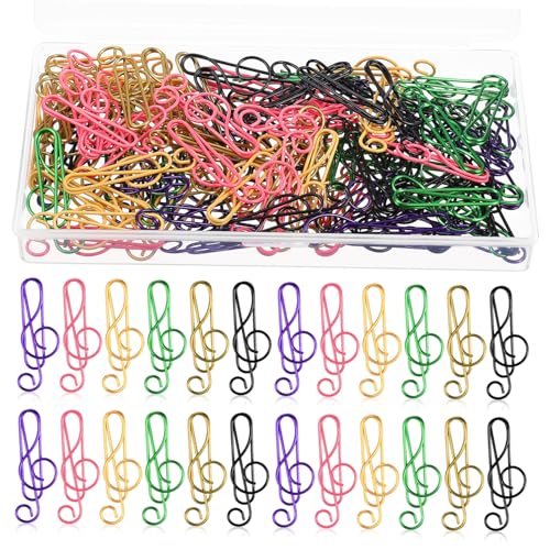 SEWACC 100 Stück Bunte Musiknoten Büroklammern Metall Papierclips in Farben Musikalisch Geformte Clips für Büro Schule und Dokumentenorganisation Zufällige Farbe Zufällige Farbe SEWACC 100 Stück Bunte Musiknoten Büroklammern Metall Papierclips in Farben Musikalisch Geformte Clips für Büro Schule und Dokumentenorganisation Zufällige Farbe Zufällige Farbe von SEWACC