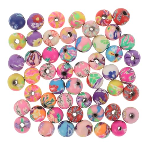 SEWACC 100 Stück Bunte Polymerperlen DIY Schmuckherstellung Lose Perlen Armband Bastelperlen für Halsketten und Bastelprojekte Zufällige Farbe Zufällige Farbe von SEWACC