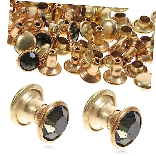 SEWACC 100 Stück Bunte Strasssteine Glitzernde Diamant Schmuckzubehör für Kunstdesign und Kleidung für DIY Modeaccessoires Graue Diamanten mit Goldenem Rand von SEWACC