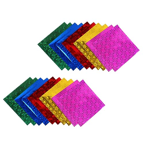 SEWACC 100 Stück Buntes Origami Papier für Glänzendes Bastelpapier für DIY Handwerk und Kreative Projekte für Kindergarten und Bastelworkshops von SEWACC