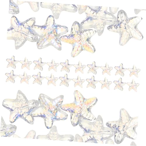 SEWACC 100 Stück DIY Glasperlen für Schmuckherstellung Transparente Facettierte Star Spacer Beads Langlebige Perlen für Armbänder Halsketten Anhänger und Bastelprojekte SEWACC 100 Stück DIY Glasperlen für Schmuckherstellung Transparente Facettierte Star Spacer Beads Langlebige Perlen für Armbänder Halsketten Anhänger und Bastelprojekte von SEWACC