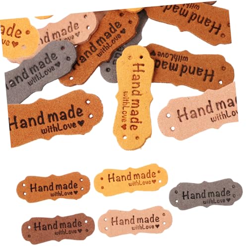 SEWACC 100 Stück DIY Leder Kleidung Etiketten zum Annähen Geprägte Zweilochige Wildlederlabels in Farben Langlebige und Wiederverwendbare Stofflabels für Jeans Mützen und Handgemachte SEWACC 100 Stück DIY Leder Kleidung Etiketten zum Annähen Geprägte Zweilochige Wildlederlabels in Farben Langlebige und Wiederverwendbare Stofflabels für Jeans Mützen und Handgemachte von SEWACC