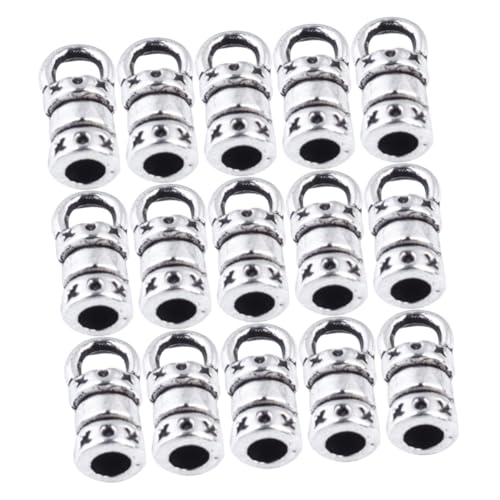 SEWACC 100 Stück DIY Schmuckverbinder aus Legierung Antiksilberfarbener Kettenverschluss für Lederbänder Armband und Halskettenverschlüsse zum Basteln und Schmuckherstellung SEWACC 100 Stück DIY Schmuckverbinder aus Legierung Antiksilberfarbener Kettenverschluss für Lederbänder Armband und Halskettenverschlüsse zum Basteln und Schmuckherstellung von SEWACC