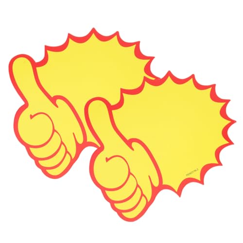 SEWACC 100 Stück Daumenförmige Preisschilder aus Papier Gelbe Nicht klebende Preisetiketten für Einzelhandel Supermarkt Ladengeschäft Verkaufsförderung von SEWACC