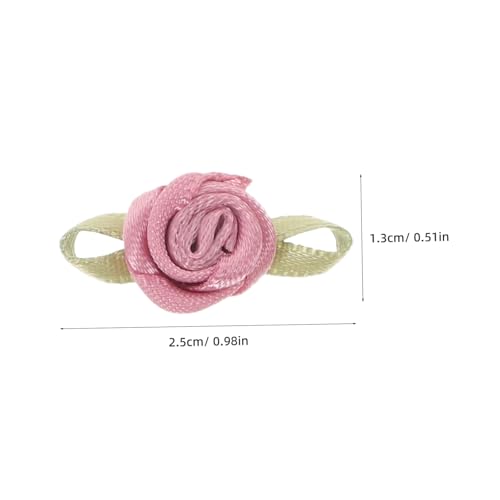 SEWACC 100 Stück Dekoband Für Hochzeiten Blumenstoff DIY Band Blumen Blumenapplikation Rosenknospen Charm DIY Stoffblumen Stoffbänder Zum Nähen Rosenblumen Applikationen von SEWACC