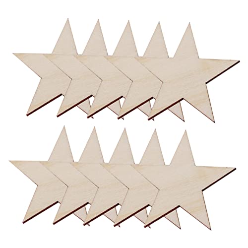 SEWACC 100 Stück Diy Holzsterne für Unfertige Holzscheiben zum Bemalen Bastelmaterialien für Weihnachtsdeko und Kreative Projekte SEWACC 100 Stück Diy Holzsterne für Unfertige Holzscheiben zum Bemalen Bastelmaterialien für Weihnachtsdeko und Kreative Projekte von SEWACC