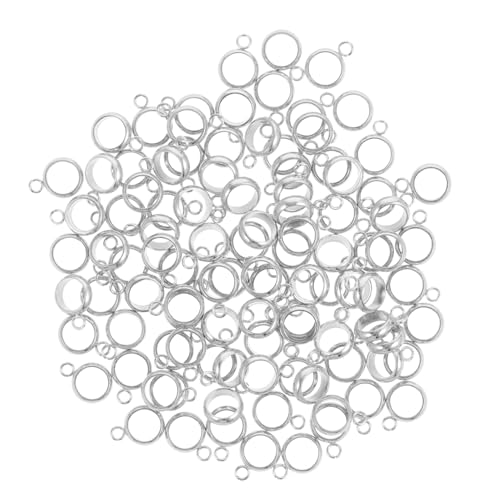 SEWACC 100 Stück Edelstahl Bail Perlen Schmuckanhänger DIY Spacer Beads für Armband Halskette Schmuckherstellung Rostfrei Langlebig SEWACC 100 Stück Edelstahl Bail Perlen Schmuckanhänger DIY Spacer Beads für Armband Halskette Schmuckherstellung Rostfrei Langlebig von SEWACC
