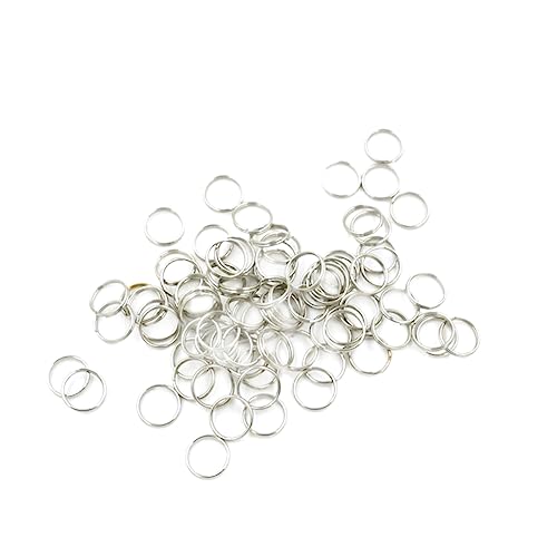 SEWACC 100 Stück Edelstahl Farbe Kleine Eisenringe Schlüsselanhänger Kette Schmuckringe DIY Perlendraht Doppelherstellungsset Reifenzubehör Schlüsselringe Zum Basteln Der Ring von SEWACC