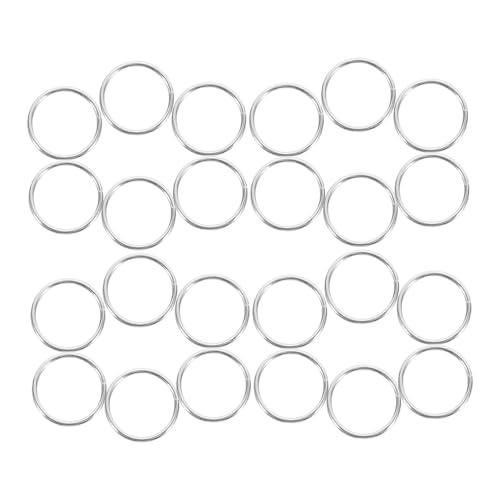 SEWACC 100 Stück Edelstahl Schlüsselringe Außendurchmesser Split Key Rings für Schmuckherstellung DIY Bastelprojekte Robust Rostfrei Glänzend von SEWACC
