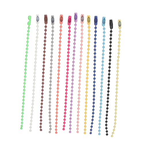 SEWACC 100 Stück Farbige Kugelkettenanhänger Farbige Ketten Für Schlüsselanhänger Perlen Kugelkette Schlüsselanhänger DIY Schmuck Halskette Teil Schmuckherstellung Perlenkette von SEWACC