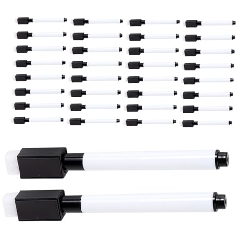 SEWACC 100 Stück Feinspitze Marker mit Wasserbasierter Schwarzer für Präzises Schreiben Whiteboards und für Schule Büro und Zuhause von SEWACC
