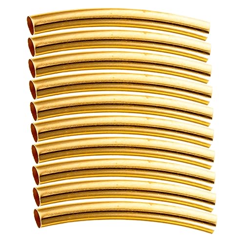 SEWACC 100 Stück Gebogenes Verbindungsrohr für Armbänder Metall Spacer Röhrchen DIY Schmuckherstellung Goldfarben Langlebig für Halsketten Perlen Crafting SEWACC 100 Stück Gebogenes Verbindungsrohr für Armbänder Metall Spacer Röhrchen DIY Schmuckherstellung Goldfarben Langlebig für Halsketten Perlen Crafting von SEWACC