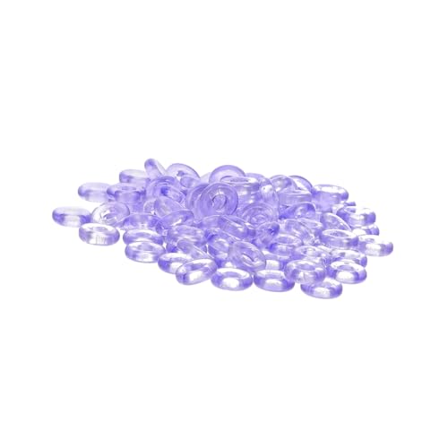 SEWACC 100 Stück Glasperlen Donut förmige DIY Schmuck Zubehör für Ohrring dekorationen Handgefertigte Bastelperlen Langlebige Materialien Funkeln für Kreative Schmuckherstellung von SEWACC