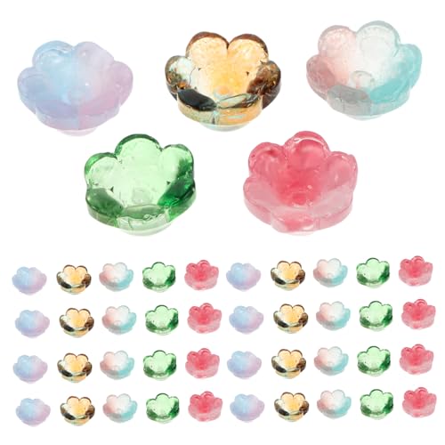 SEWACC 100 Stück Glasperlen Glockenblumen-charms Bunte DIY Schmuckperlen mit Glatter Oberfläche Langlebige Glasanhänger für Armbänder und Halsketten Kreative Bastelperlen für SEWACC 100 Stück Glasperlen Glockenblumen-charms Bunte DIY Schmuckperlen mit Glatter Oberfläche Langlebige Glasanhänger für Armbänder und Halsketten Kreative Bastelperlen für von SEWACC
