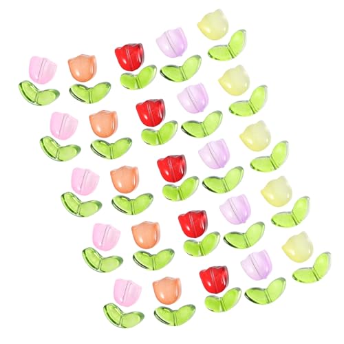 SEWACC 100 Stück Glasperlen für DIY Schmuckherstellung Halbtransparente Bunte Perlen für Armbänder Einfache Handhabung und Kreative Bastelideen Grüne Rote Gelbe Lila Orange Pinke Perlen von SEWACC