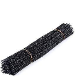 SEWACC 100 Stück Glitzer-pfeifenreiniger, Bastelmaterial für Christbaumschmuck, Kreative Kinder- Und Partygeschenke (schwarz) von SEWACC