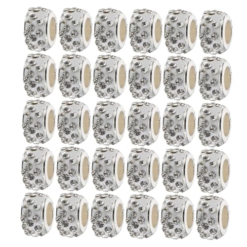 SEWACC 100 Stück Glitzernde Polymer Spacer Perlen für Schmuckherstellung Diy Charms Armband Zubehör Geeignet für Kreative Bastelprojekte von SEWACC