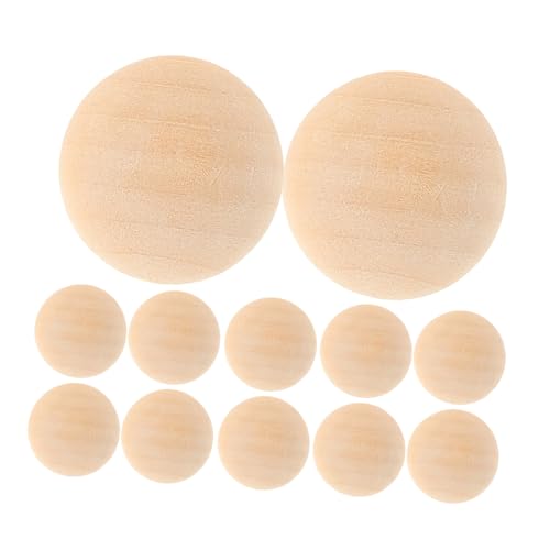 SEWACC 100 Stück Halbkreis Holzperlen Naturholz DIY Bastelperlen Unbehandelt für Schmuckherstellung und Kreative Handarbeiten zum Auffädeln und Dekorieren von SEWACC