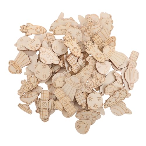 SEWACC 100 Stück Holz Alien Raumschiff Astronaut Malset Kreative Spielzimmerdekoration für Jungen und Mädchen Sky Series Kunst SEWACC 100 Stück Holz Alien Raumschiff Astronaut Malset Kreative Spielzimmerdekoration für Jungen und Mädchen Sky Series Kunst von SEWACC