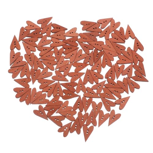 SEWACC 100 Stück Holzknöpfe Herzform Vintage Doppelloch Nähknöpfe für Diy Bastelprojekte Scrapbooking und Bekleidungszubehör SEWACC 100 Stück Holzknöpfe Herzform Vintage Doppelloch Nähknöpfe für Diy Bastelprojekte Scrapbooking und Bekleidungszubehör von SEWACC