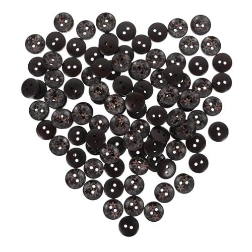 SEWACC 100 Stück Holzknöpfe Schwarz Schüsselform DIY Nähknöpfe für Kleidung Reparatur Knöpfe für Anzüge Bastelbedarf Bekleidung von SEWACC