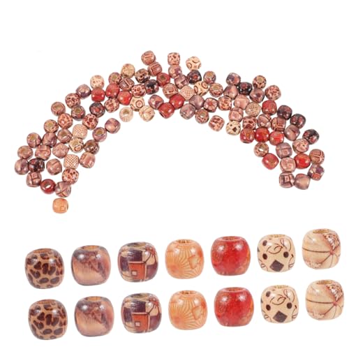 SEWACC 100 Stück Holzperlen für Haarzöpfe und Dreadlocks Leichte Braids Accessories Bunte DIY Haarperlen für Schmuck Bartperlen und Flechtdekoration Robust und Vielseitig Einsetzbar SEWACC 100 Stück Holzperlen für Haarzöpfe und Dreadlocks Leichte Braids Accessories Bunte DIY Haarperlen für Schmuck Bartperlen und Flechtdekoration Robust und Vielseitig Einsetzbar von SEWACC