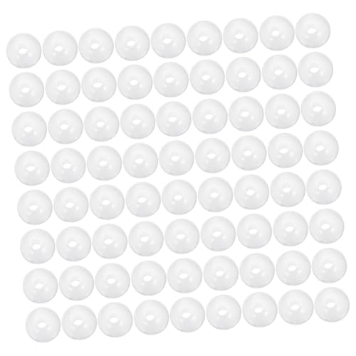 SEWACC 100 Stück Katzenaugen Perlen Weiß Resin Runde Spacer Perlen für Schmuckherstellung DIY Armband Bastelzubehör Langlebig und Farbecht SEWACC 100 Stück Katzenaugen Perlen Weiß Resin Runde Spacer Perlen für Schmuckherstellung DIY Armband Bastelzubehör Langlebig und Farbecht von SEWACC