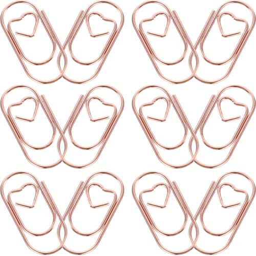 SEWACC 100 Stück Kleine Metallklammern Rosegold Mini Büroklammern Starke Haftung Vielseitig Einsetzbar für Büro Basteln Notizen Kalender Deko SEWACC 100 Stück Kleine Metallklammern Rosegold Mini Büroklammern Starke Haftung Vielseitig Einsetzbar für Büro Basteln Notizen Kalender Deko von SEWACC
