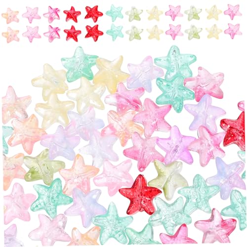 SEWACC 100 Stück Kleine Sternförmige Glasperlen Bunte DIY Schmuck Spacer Perlen Lose Bastelperlen mit Geeignet für Armbänder Anhänger und Bastelprojekte SEWACC 100 Stück Kleine Sternförmige Glasperlen Bunte DIY Schmuck Spacer Perlen Lose Bastelperlen mit Geeignet für Armbänder Anhänger und Bastelprojekte von SEWACC
