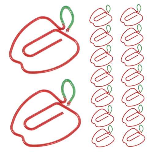 SEWACC 100 Stück Kreative Büroklammern Metall Büroklammern Süße Mini Apfel Fotoklammern Aktenklammern SEWACC 100 Stück Kreative Büroklammern Metall Büroklammern Süße Mini Apfel Fotoklammern Aktenklammern von SEWACC