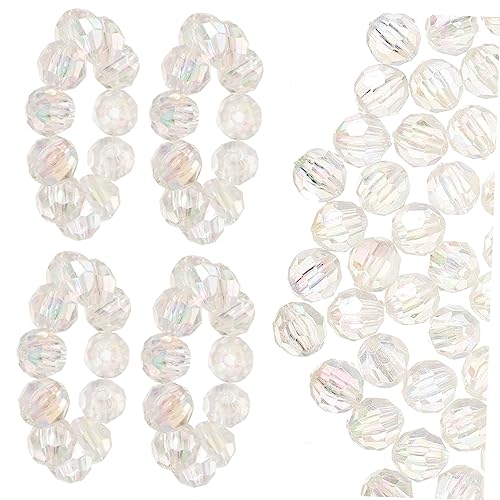 SEWACC 100 Stück Kristall Glasperlen Facettierte Spacer Perlen für Schmuckherstellung Kleine Zarte Perlen zum Armband Basteln und DIY Schmuck Transparente Langlebige Schmuckperlen SEWACC 100 Stück Kristall Glasperlen Facettierte Spacer Perlen für Schmuckherstellung Kleine Zarte Perlen zum Armband Basteln und DIY Schmuck Transparente Langlebige Schmuckperlen von SEWACC