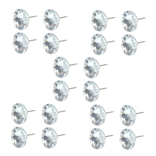SEWACC 100 Stück Kristall Polsterknöpfe Silberweiß mit Metallöse DIY Möbelknöpfe für Sofa Kopfteil Wand und Bettdekoration Langlebige Dekorative Strass Tackernägel SEWACC 100 Stück Kristall Polsterknöpfe Silberweiß mit Metallöse DIY Möbelknöpfe für Sofa Kopfteil Wand und Bettdekoration Langlebige Dekorative Strass Tackernägel von SEWACC