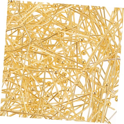 SEWACC 100 Stück Kugelkopf Stecknadeln Vergoldet Metall für DIY Schmuckherstellung Perlen Auffädeln Ohrring Armband Zubehör Praktische Bastelhilfe SEWACC 100 Stück Kugelkopf Stecknadeln Vergoldet Metall für DIY Schmuckherstellung Perlen Auffädeln Ohrring Armband Zubehör Praktische Bastelhilfe von SEWACC