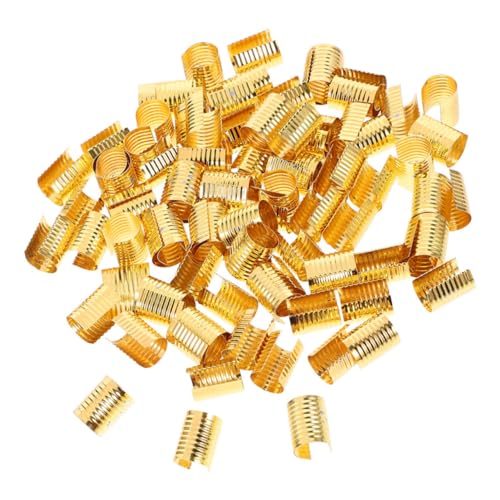 SEWACC 100 Stück Lederseil Clips Zylindrischer Metallverschluss Große Klammer für Schmuckherstellung Tassel Endkappe DIY Lederband Kordel Verschluss für Halsketten und Armbänder SEWACC 100 Stück Lederseil Clips Zylindrischer Metallverschluss Große Klammer für Schmuckherstellung Tassel Endkappe DIY Lederband Kordel Verschluss für Halsketten und Armbänder von SEWACC