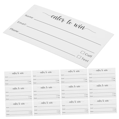 SEWACC 100 Stück Mehrzweck Stimmzettel Blanko Karten für Veranstaltungen Raffle Lose Anmeldeformulare Vielseitige Wahlkarten für Schule Firmen Events von SEWACC