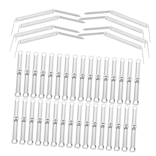 SEWACC 100 Stück Metall Doppelloch Binder Clips Langlebige Büroklammern zum Ordnen von Dokumenten Vielseitige Schreibwaren für Büro Schule und Scrapbooking Praktische Metall von SEWACC