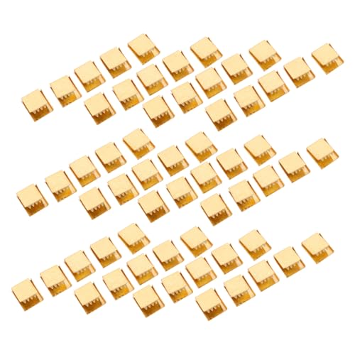SEWACC 100 Stück Metall Pinch Crimp Enden Kupfer Schlaufenstopper Antirutsch Klemmen für Bekleidung Taschen Zelte DIY Schmuck Zubehör Langlebig Vielseitig von SEWACC