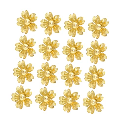 SEWACC 100 Stück Metallblumen DIY Spacer Charm Fünfblättrige Doppellagige Mattierte Blüten Goldfarbene Haarschmuck Zubehör für Haarbänder Haarnadeln und Broschen SEWACC 100 Stück Metallblumen DIY Spacer Charm Fünfblättrige Doppellagige Mattierte Blüten Goldfarbene Haarschmuck Zubehör für Haarbänder Haarnadeln und Broschen von SEWACC
