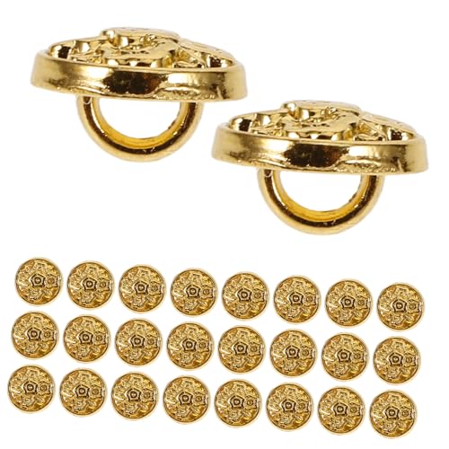 SEWACC 100 Stück Mini Knöpfe für Puppenbekleidung Vintage Runde Knöpfe Metall für DIY Basteln Puppen Outfits und Kleidung Einfache Handhabung und Dekoration von SEWACC