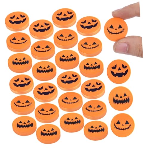 SEWACC 100 Stück Mini Radiergummis Kreative Halloween Kürbis Radiergummis aus Tpr Verschiedene Formen Tragbar für Schulbedarf Partygeschenke und Kinderbelohnungen von SEWACC