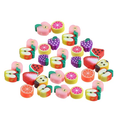 SEWACC 100 Stück Mischfarbige Polymer Clay Perlen für Schmuckherstellung DIY Armbänder Schmuck Bastelmaterialien für Kreative Projekte von SEWACC