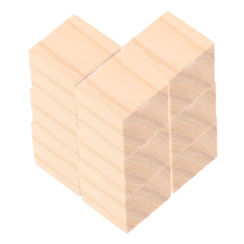 SEWACC 100 Stück Natürliche Unbehandelte Holzblöcke Quadratische Holzwürfel für DIY Bastelprojekte Pädagogisches Stapelspielzeug Leichte Glatte Holzbausteine für Erwachsene von SEWACC