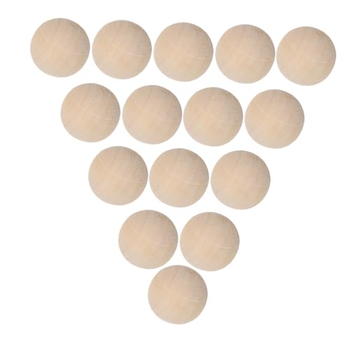 SEWACC 100 Stück Naturholz Kugeln Solide Runde Holzperlen für DIY Schmuck Basteln Robuste Handgefertigte Holzkugeln für Dekoration und Kinderprojekte von SEWACC