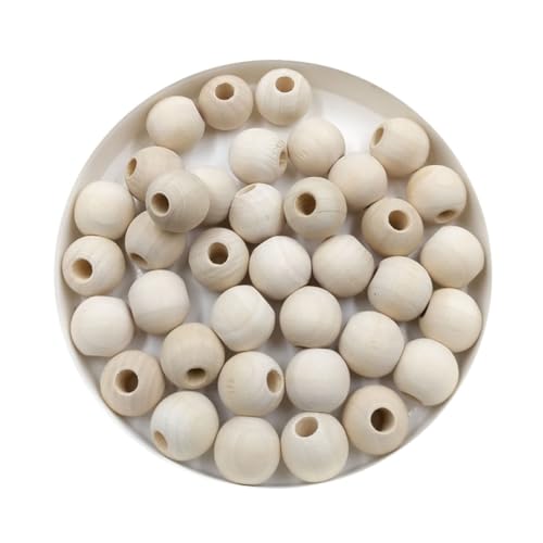 SEWACC 100 Stück Naturholzperlen Unbehandelt Holzperlen mit Holzspacer Perlen für DIY Schmuck Basteln Armbänder Kinderhandwerk und Frühpädagogisches SEWACC 100 Stück Naturholzperlen Unbehandelt Holzperlen mit Holzspacer Perlen für DIY Schmuck Basteln Armbänder Kinderhandwerk und Frühpädagogisches von SEWACC