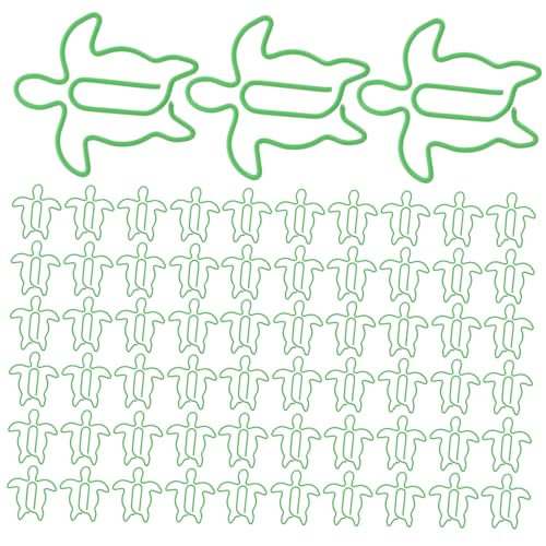 SEWACC 100 Stück Niedliche Schildkröten Büroklammern Meeresthema Papier Clips für Notizen Dokumente und Ordner für Büro und Schule Dekorativ und Praktisch von SEWACC