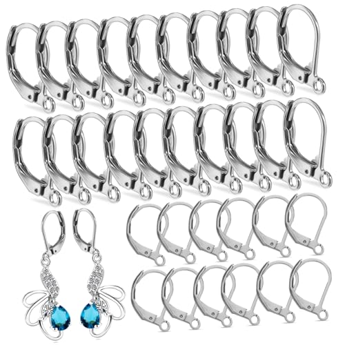 SEWACC 100 Stück Ohrhaken für DIY Ohrringe Nickelfrei Langlebig Fade Ohrbügel Schmuckzubehör für Basteln von Baumel Ohrringen Vielseitig und Hautfreundlich von SEWACC