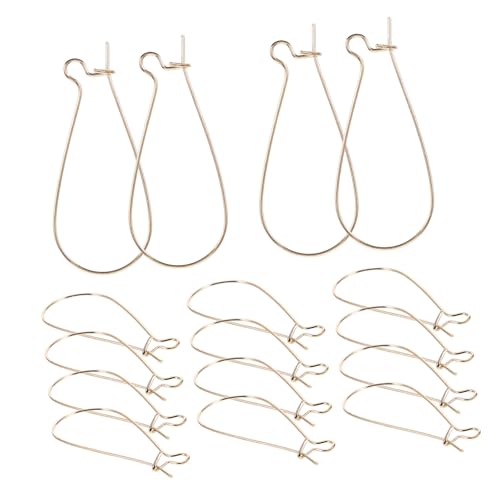 SEWACC 100 Stück Ohrringhaken Vergoldet Eisen Ohrhaken DIY Schmuckzubehör für Damen zum Selbermachen Glatte Oberfläche Langlebig für Geburtstage Hochzeiten Alltag von SEWACC