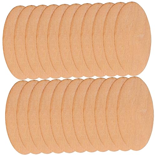SEWACC 100 Stück Ovale Unbehandelte Holzscheiben Naturfarbene Bastelholzplatten Glatte Oberfläche Diy Holzdekoration für Kreative Kunstprojekte Party und Hochzeitsdeko von SEWACC