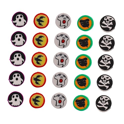 SEWACC 100 Stück Perlenscheiben Anhänger DIY Schlüssel Für Perlen Schmelzende Party Dekorationen Halloween Augäpfel Bastel Streich Rot Herstellung Von Schmuck Ton Lose von SEWACC