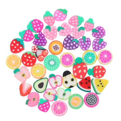SEWACC 100 Stück Polymer Clay Beads Bunte Lose Spacer Perlen für DIY Schmuckherstellung Armbänder Halsketten Basteln von SEWACC